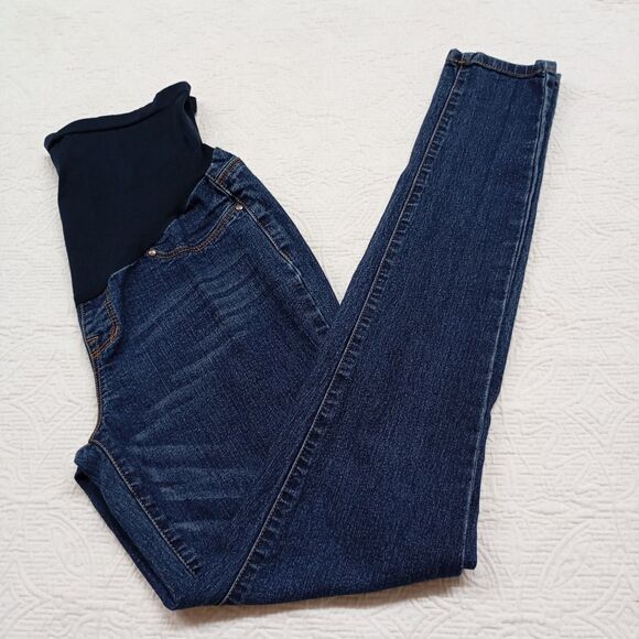 Hybrid & Company Womens Maternity Jeans SZ S (6) Super Comfy Stretch Medium Wash - Picture 2 of 11